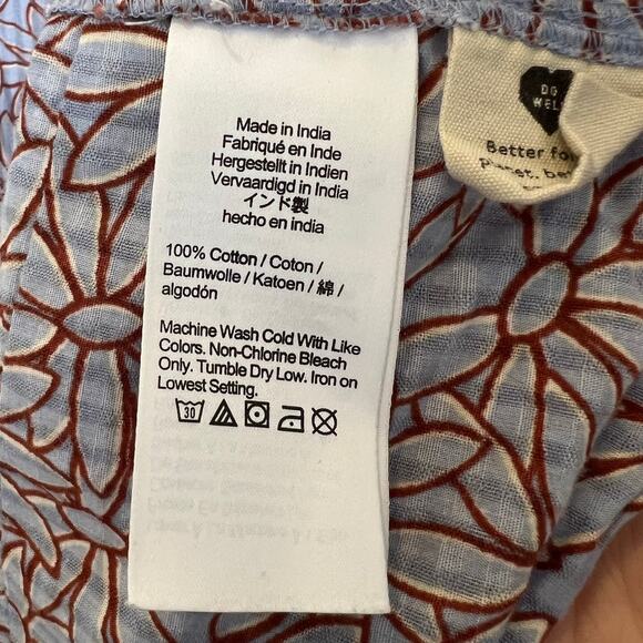 Madewell Marianna Puff-Sleeve Midi Dress Dream-On Daisies Medium Cotton Purple - Picture 8 of 9